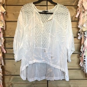 3/4 Sleeve White Top